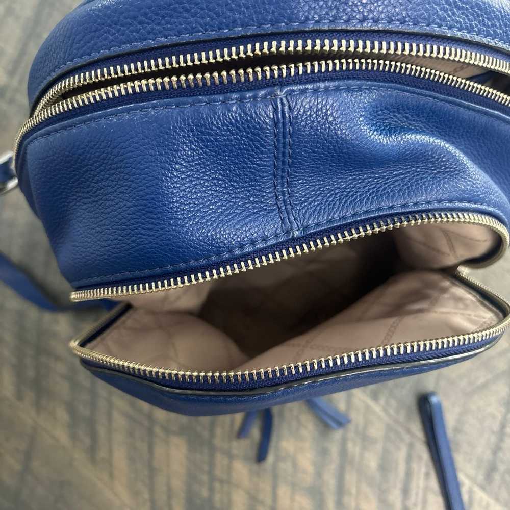 Michael Kors blue Rhea back pack purse leather & … - image 10
