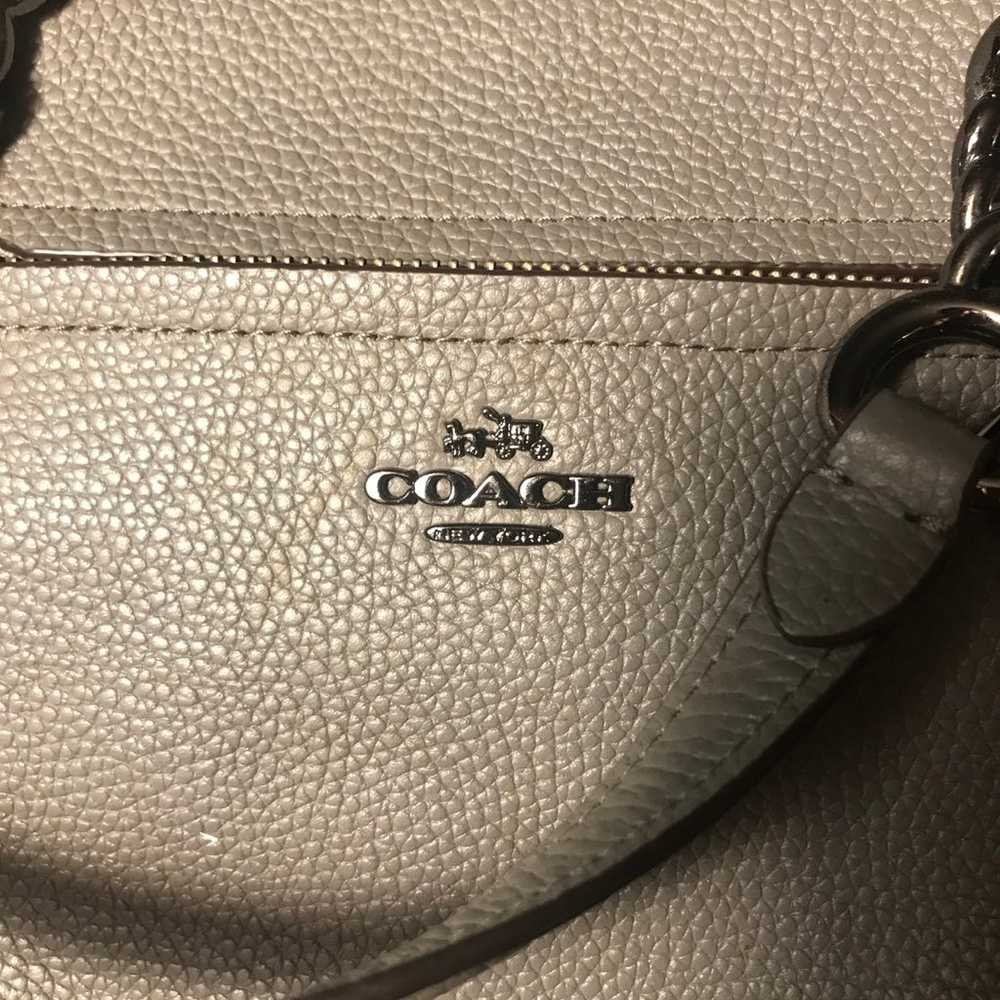 Coach Prairie Chain Mixed Heather Grey and Suede - image 8