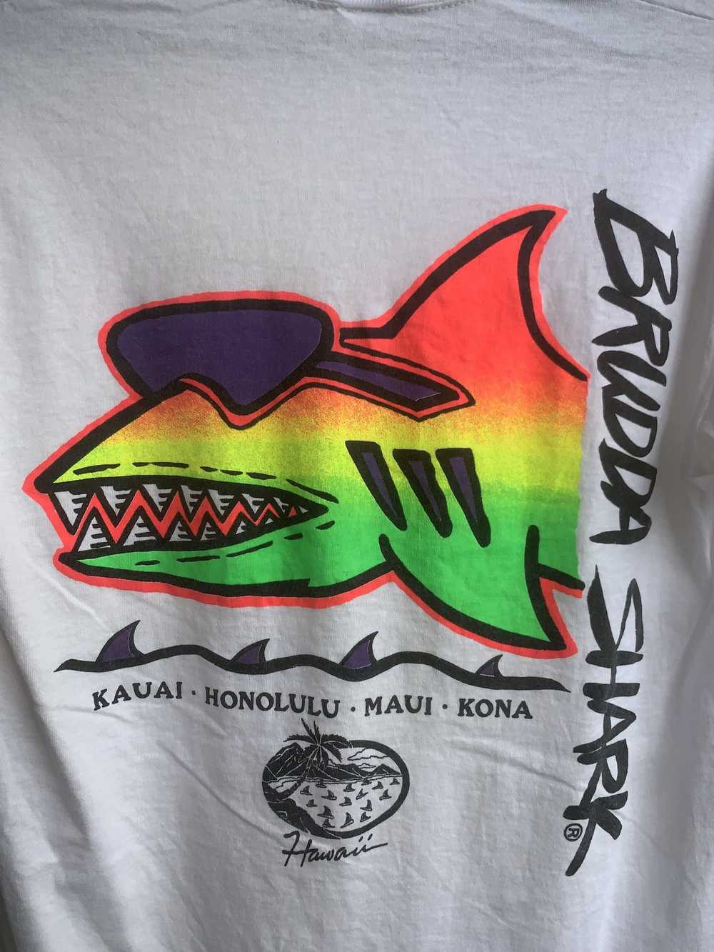 Hawaiian Shirt × Jerzees × Vintage Brudda Shark V… - image 2