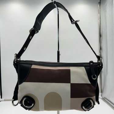 Bally Multicolor Canvas and Leather Shoulder Bag