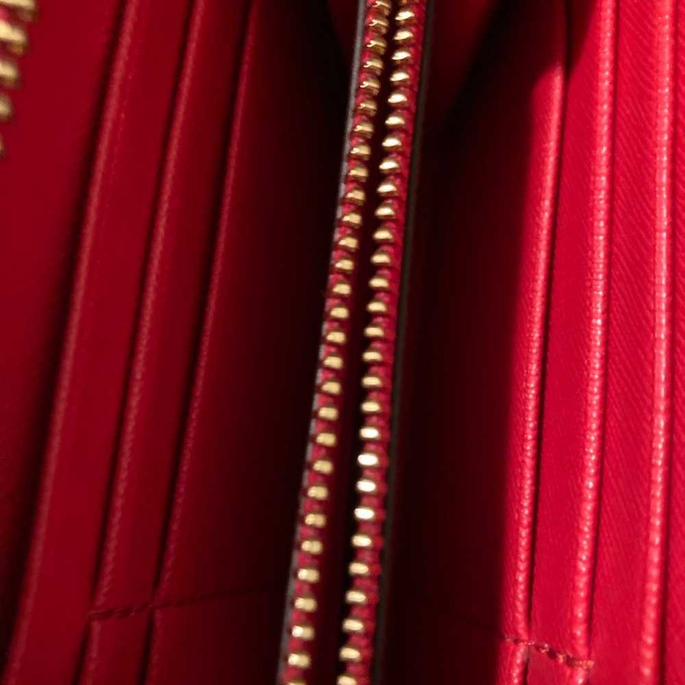 Tory Burch Robinson red crossbody bag wallet card… - image 9