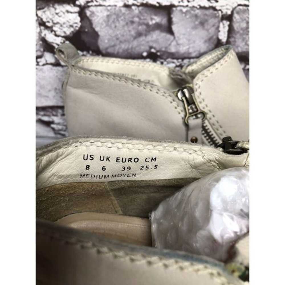 Hush Puppies Medium Moyen Ivory Suede Leather Zip… - image 6