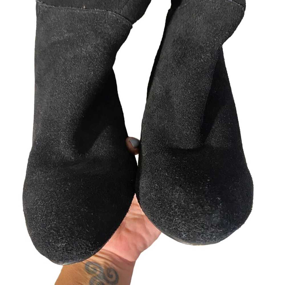 Steve Madden Black Suede Leather Faola Tall Heele… - image 5