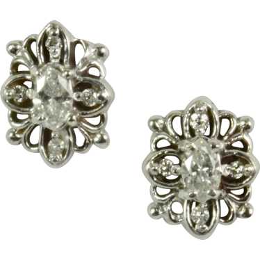 Classic Vintage Diamond Stud Earrings - image 1