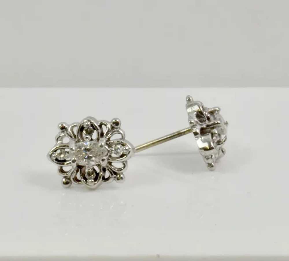 Classic Vintage Diamond Stud Earrings - image 5