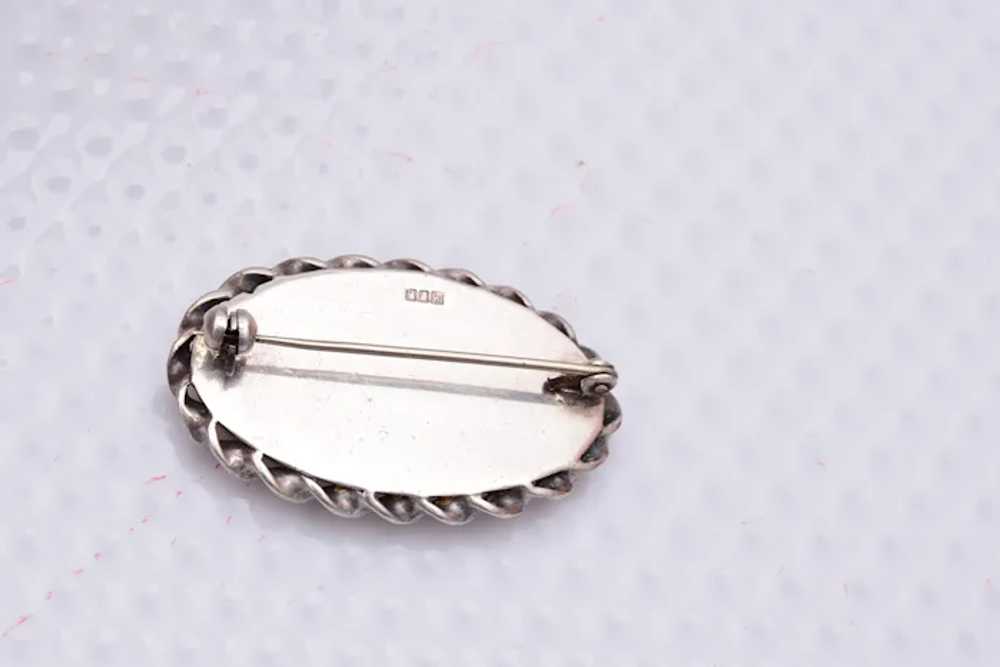 Connemara Marble and Sterling Silver Brooch - image 3