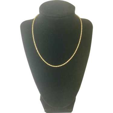 14 K Gold Rope Chain Necklace "16"