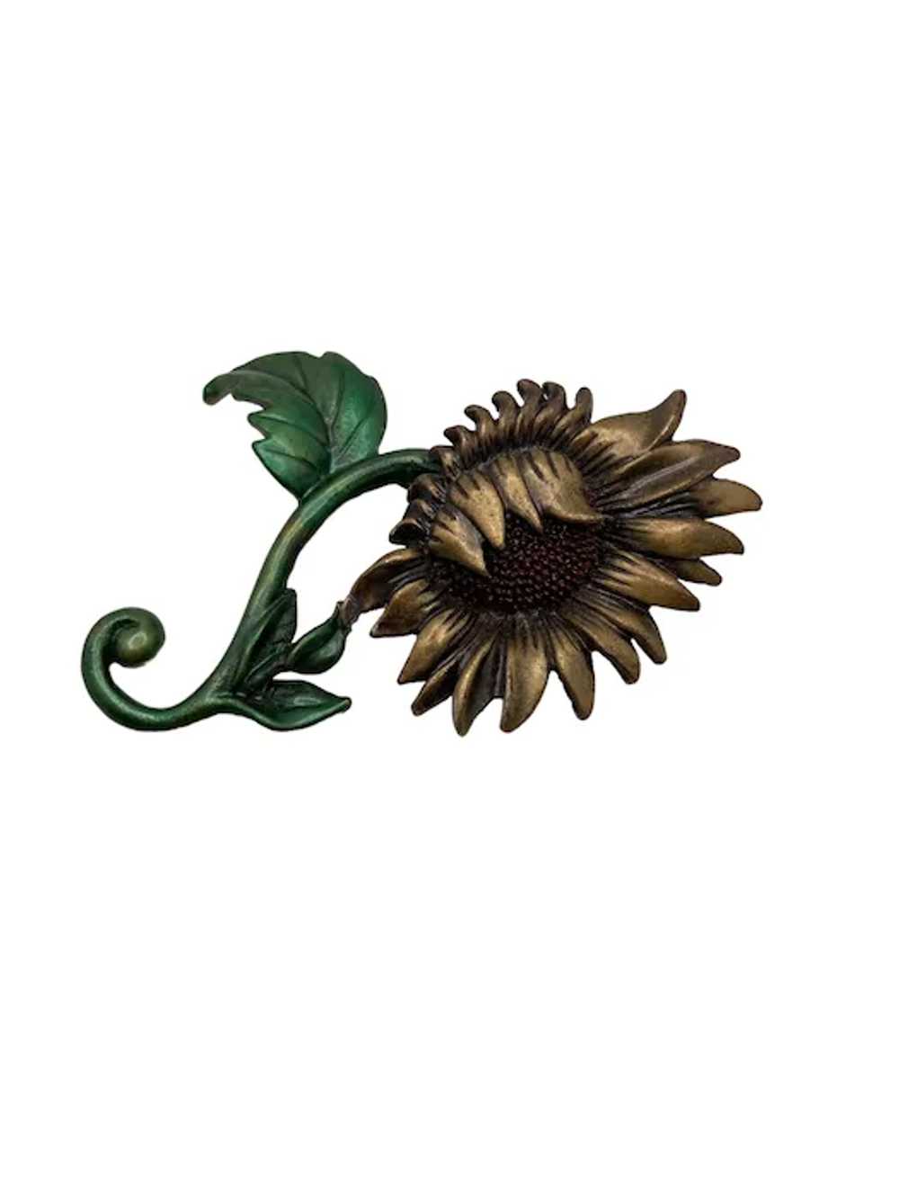 Vintage Dominick Avellino Sunflower Brooch - image 2