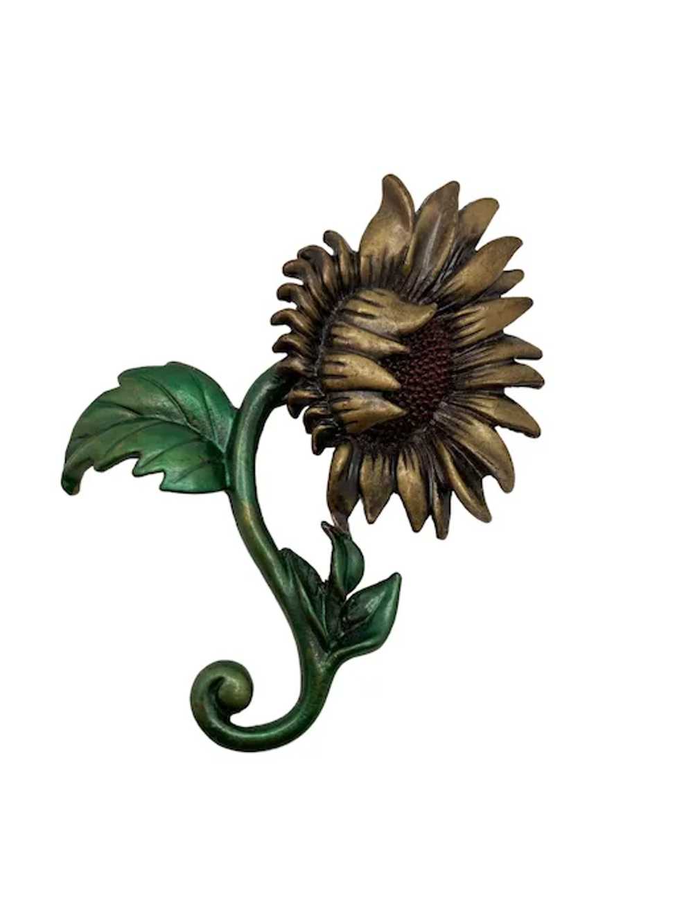 Vintage Dominick Avellino Sunflower Brooch - image 3