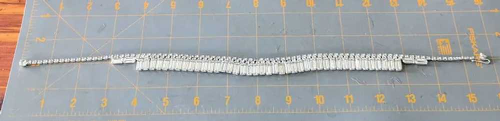 Rhinestone Baguette Crystal Choker Necklace - image 8