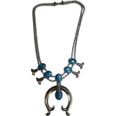 Vintage Signed Goldette Squash Blossom Necklace (… - image 1