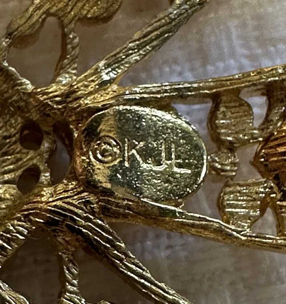 KJL Maltese Cross Pendant Brooch Kenneth Jay Lane… - image 12
