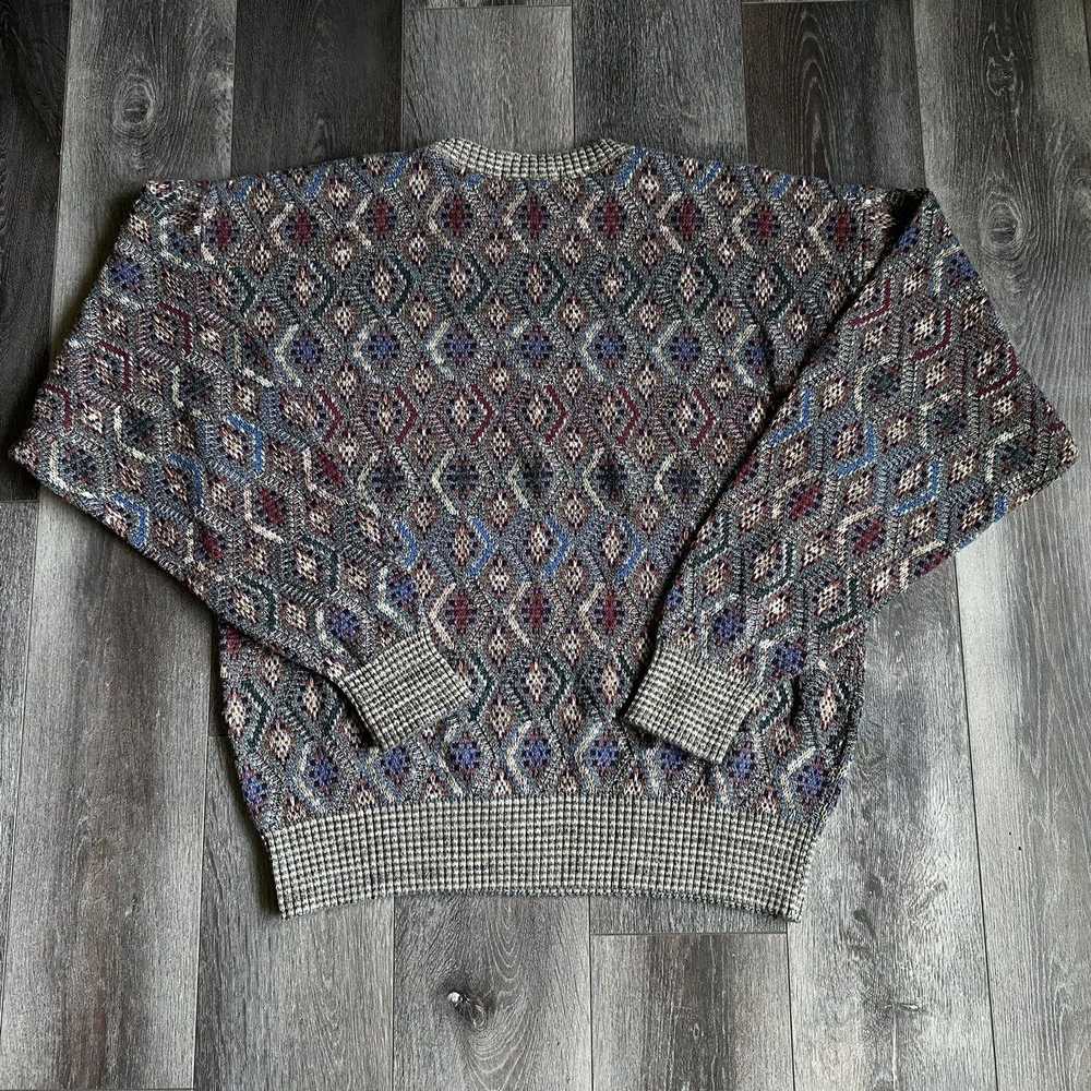 Coloured Cable Knit Sweater × Made In Usa × Vinta… - image 4