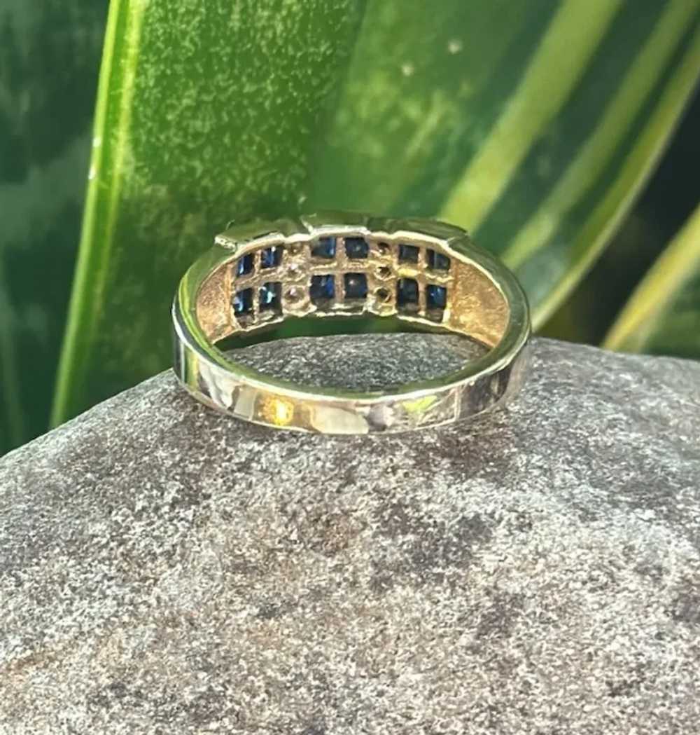14k Blue & Pink Sapphire ring - image 3