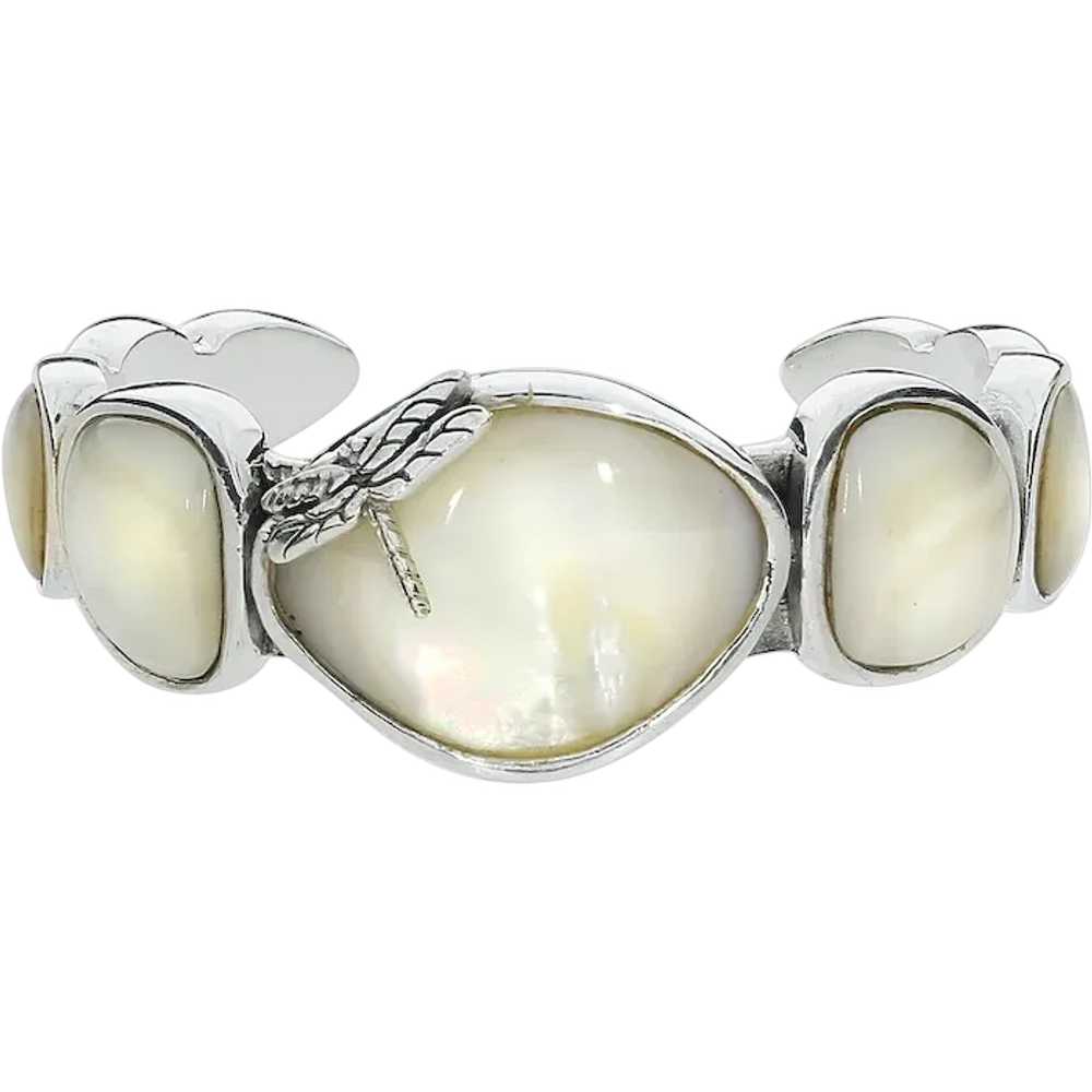 Barse Sterling Silver Vintage Mother of Pearl Dra… - image 1