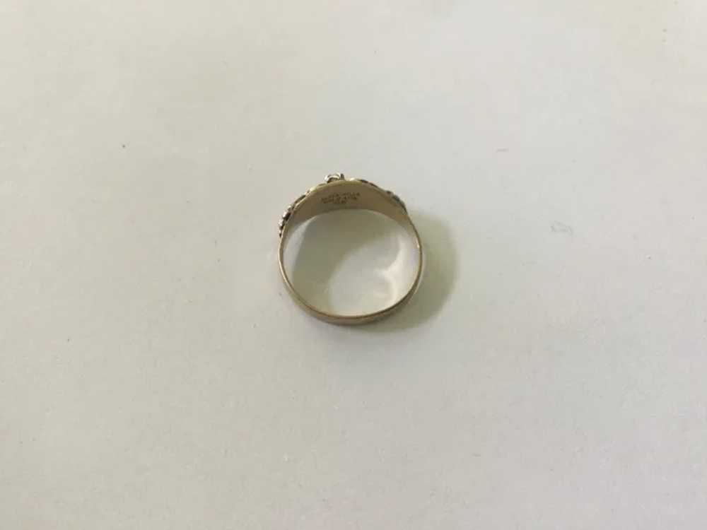 Vintage 10k Black Hills Gold Ring w Diamond 1.7 g… - image 3