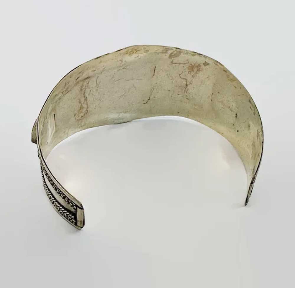 Carnelian Cuff, Afghan Bracelet, Silver Cuff, Mid… - image 5
