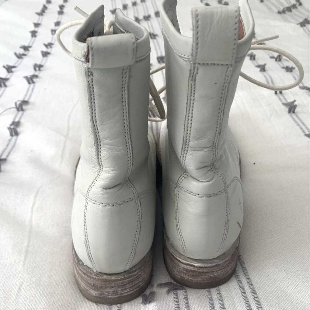 FRYE Off White Veronica Combat Boots 7.5 - image 4