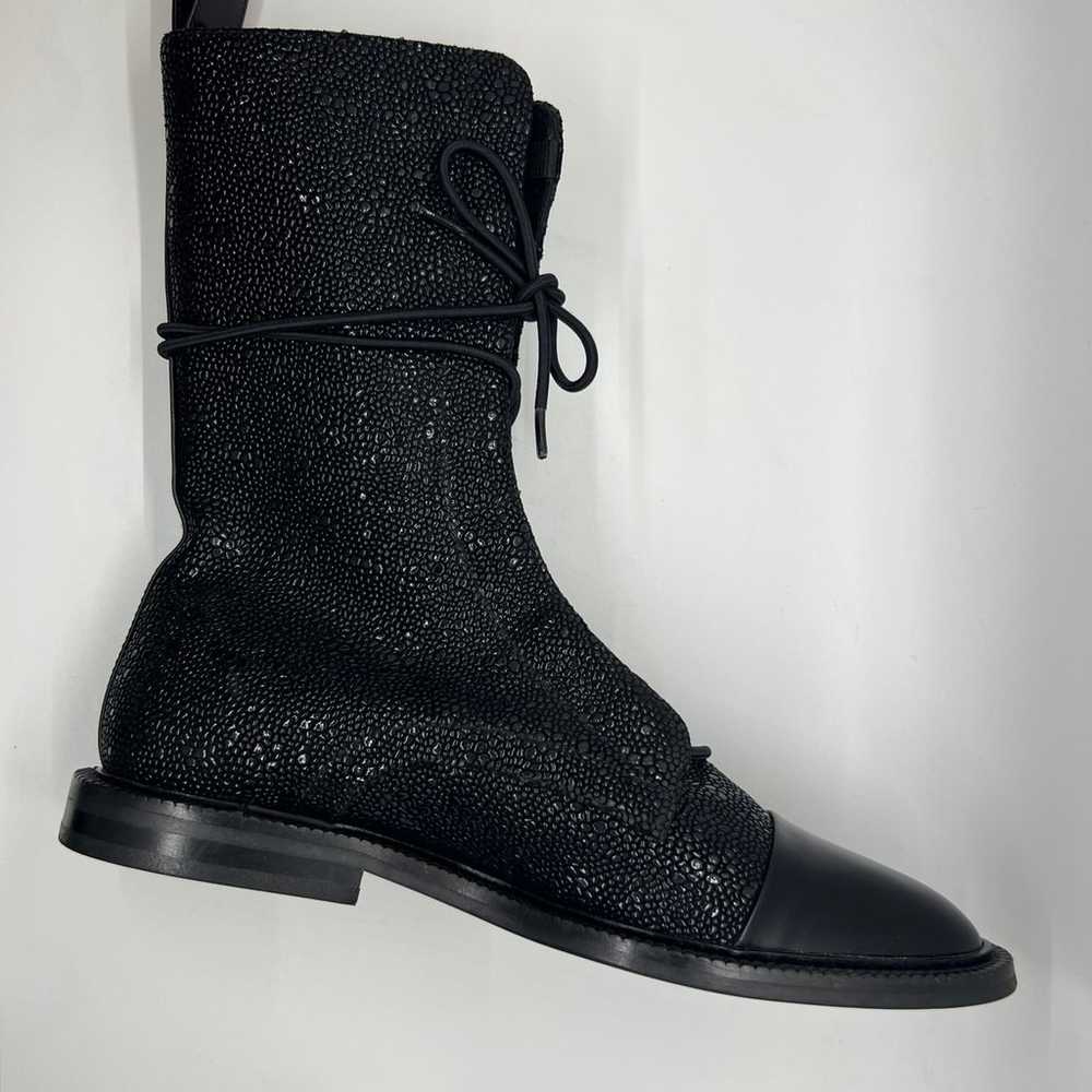 Inch2 Caviar Brogue Black Leather Lace Up Boots S… - image 6