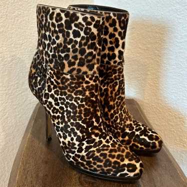 Jimmy Choo Alanis Ankle Bootie Leopard Calf Hair … - image 1