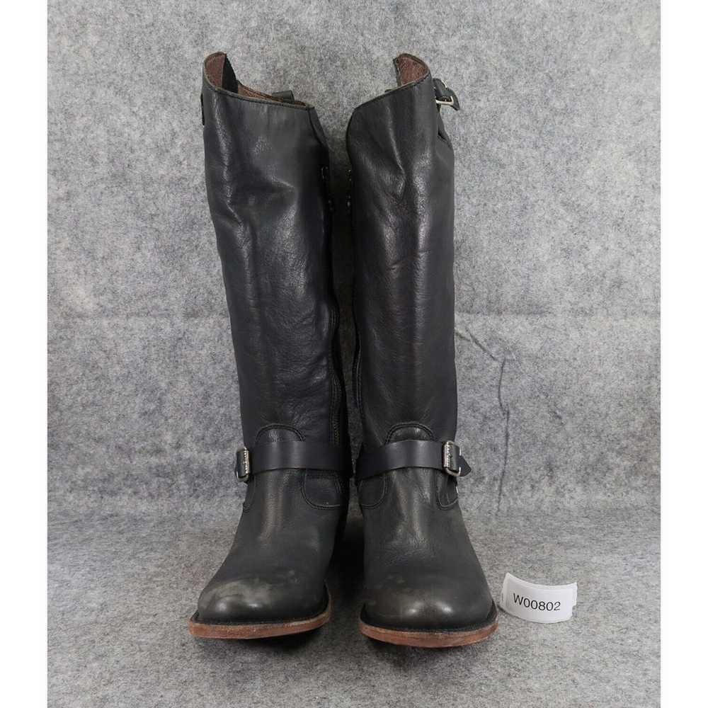 Liberty Black Boots Womens 9.5 Leather Western Ri… - image 3