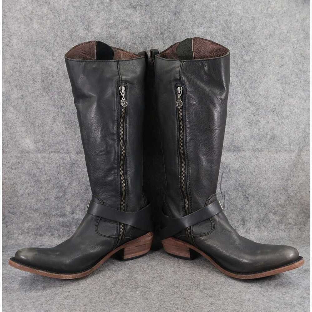 Liberty Black Boots Womens 9.5 Leather Western Ri… - image 7