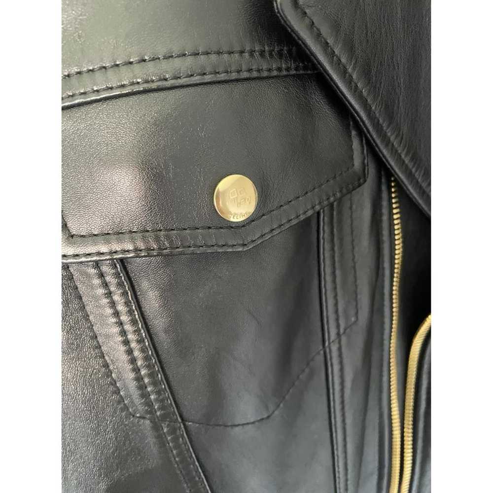 Celine Leather biker jacket - image 3