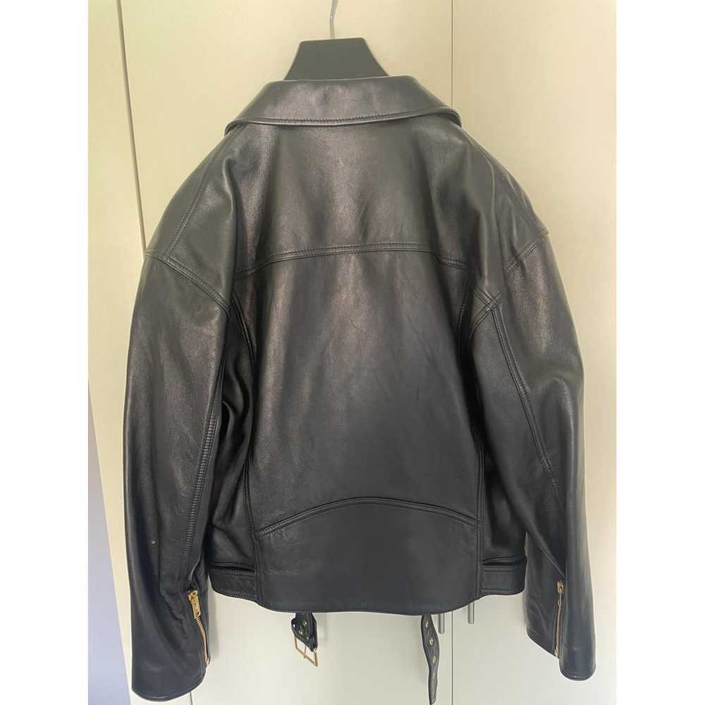 Celine Leather biker jacket - image 9