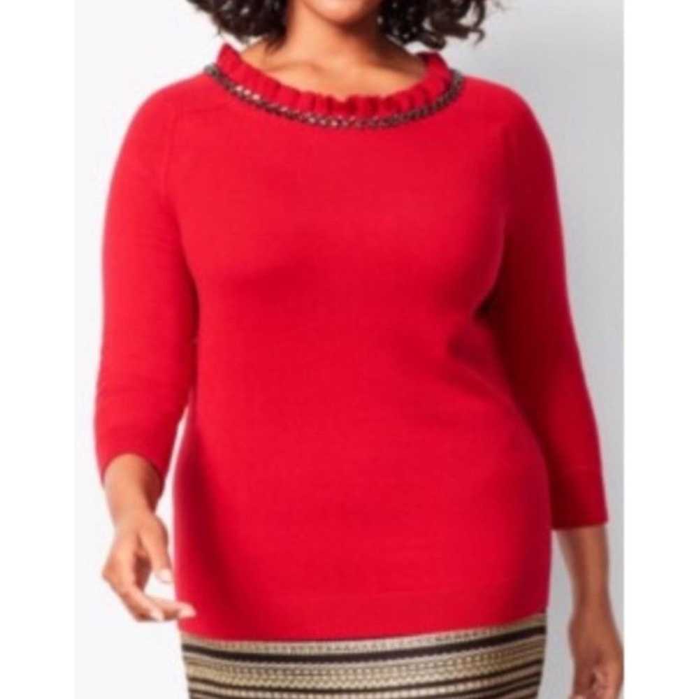 Unbrnd rsvp by Talbots NWT Red Pullover Sweater R… - image 2