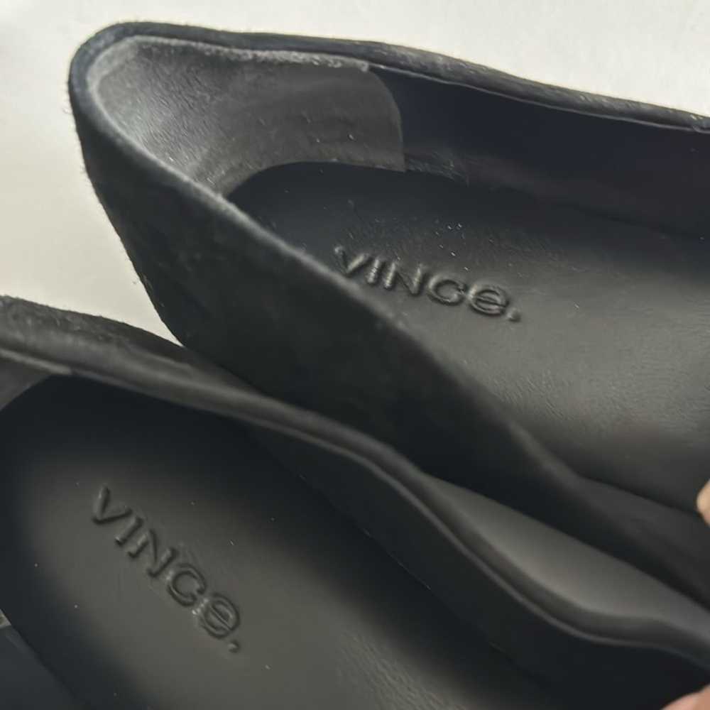 Vince Paz Venetian Loafers Suede Flats Size 9 Bla… - image 2