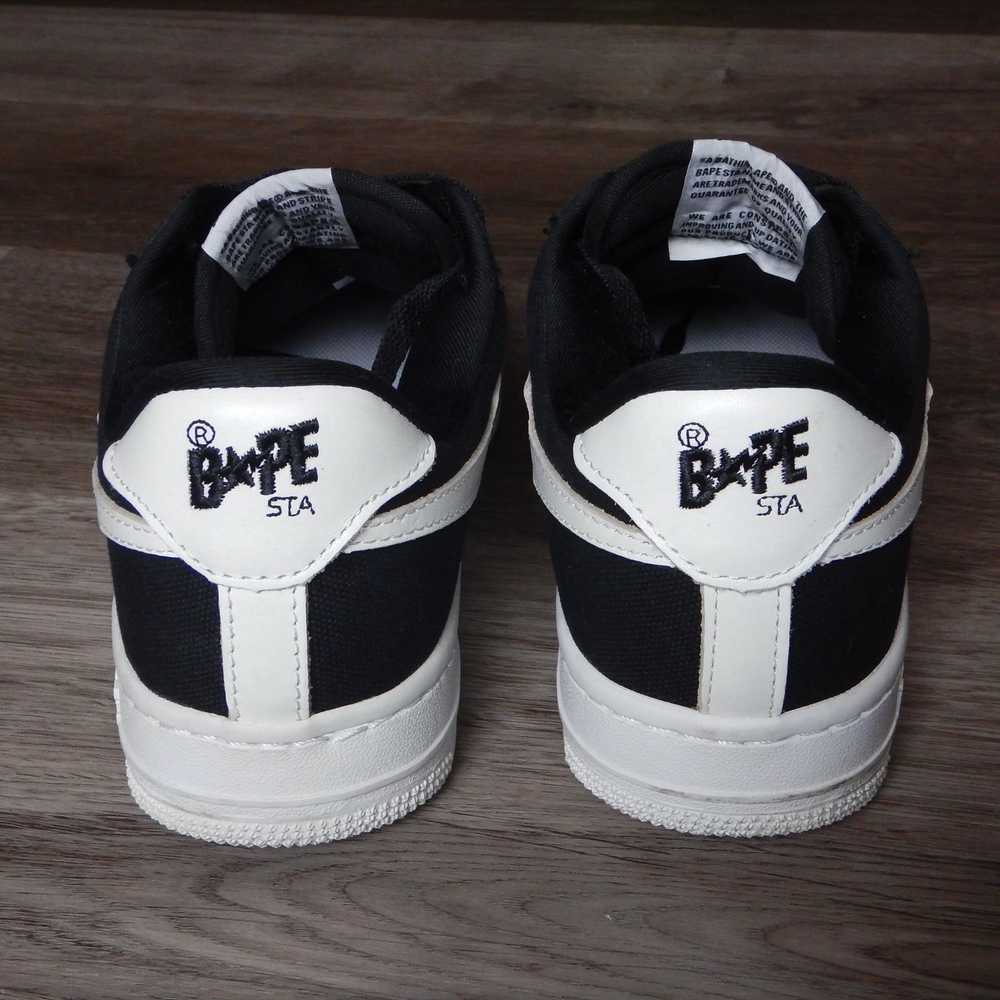 Bape Bape Black Canvas/White Leather Sta Bapestas - image 4