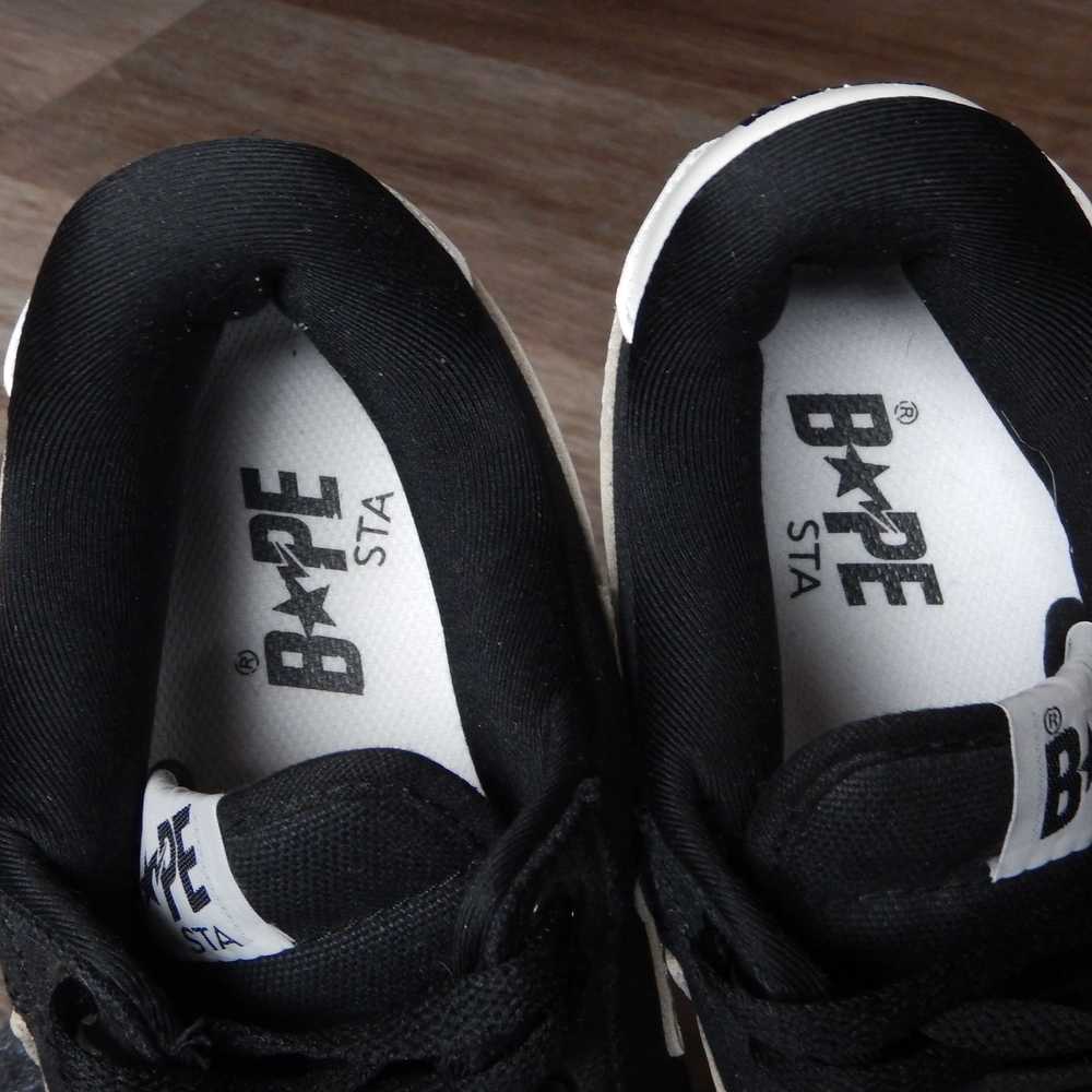 Bape Bape Black Canvas/White Leather Sta Bapestas - image 7