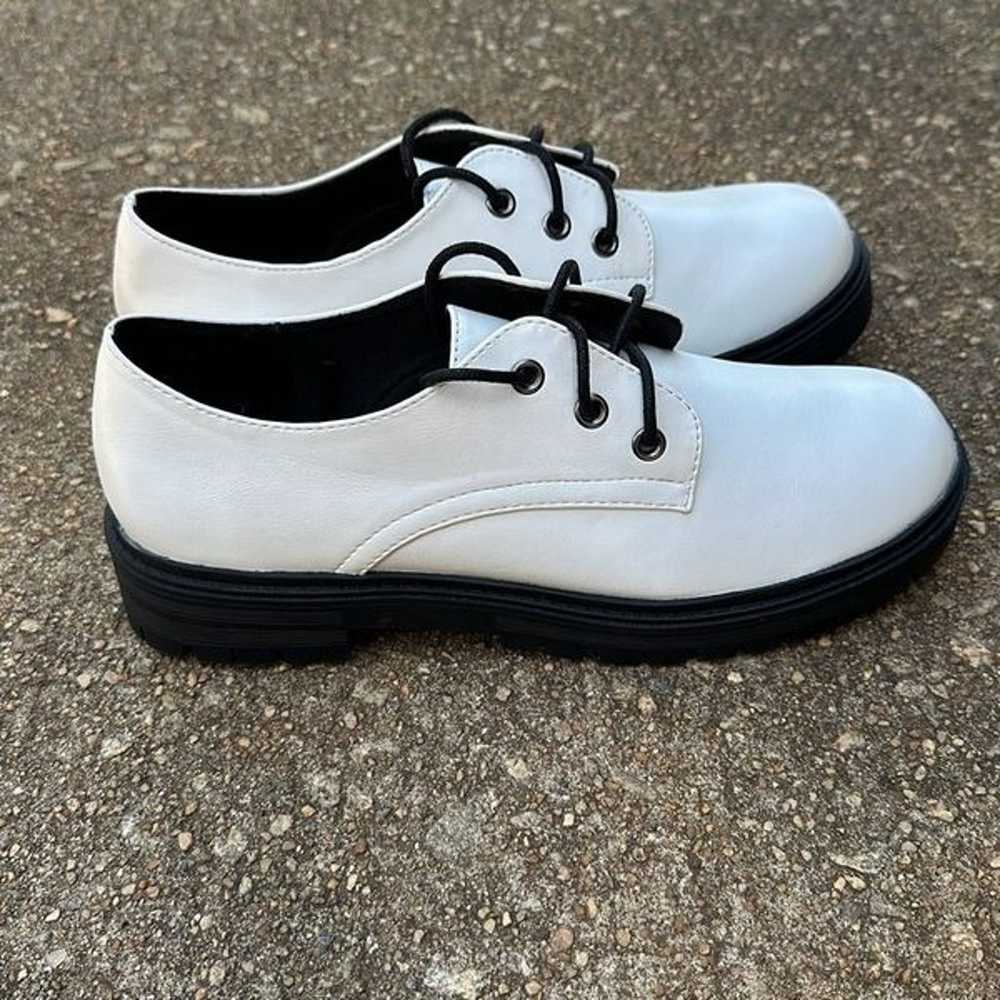 Seychelles White Oxford Semi Platform Shoes Women… - image 1