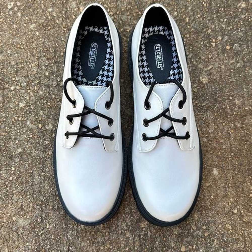 Seychelles White Oxford Semi Platform Shoes Women… - image 2