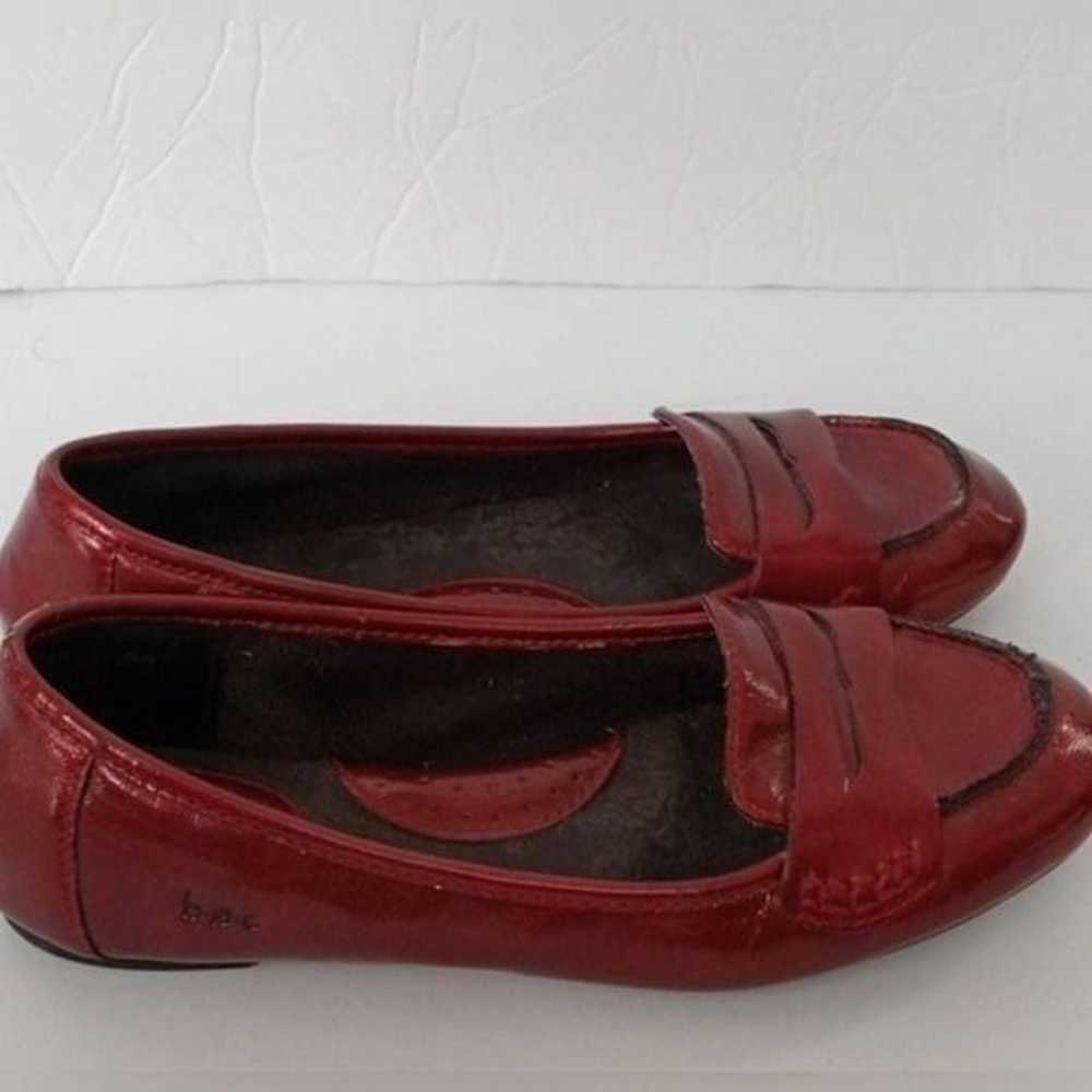 BOC Born Red Faux Patent Flats Penny Loafers Wome… - image 2