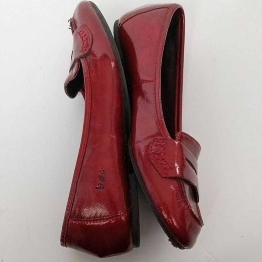 BOC Born Red Faux Patent Flats Penny Loafers Wome… - image 4