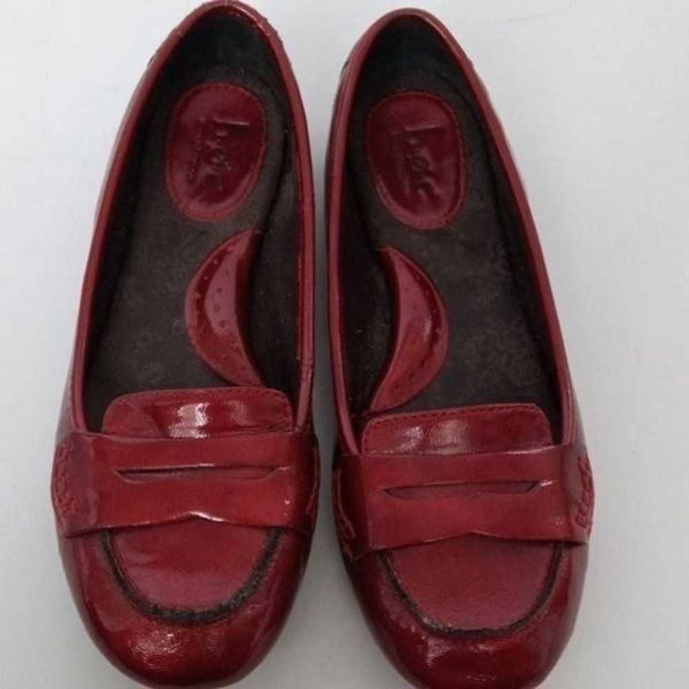 BOC Born Red Faux Patent Flats Penny Loafers Wome… - image 5