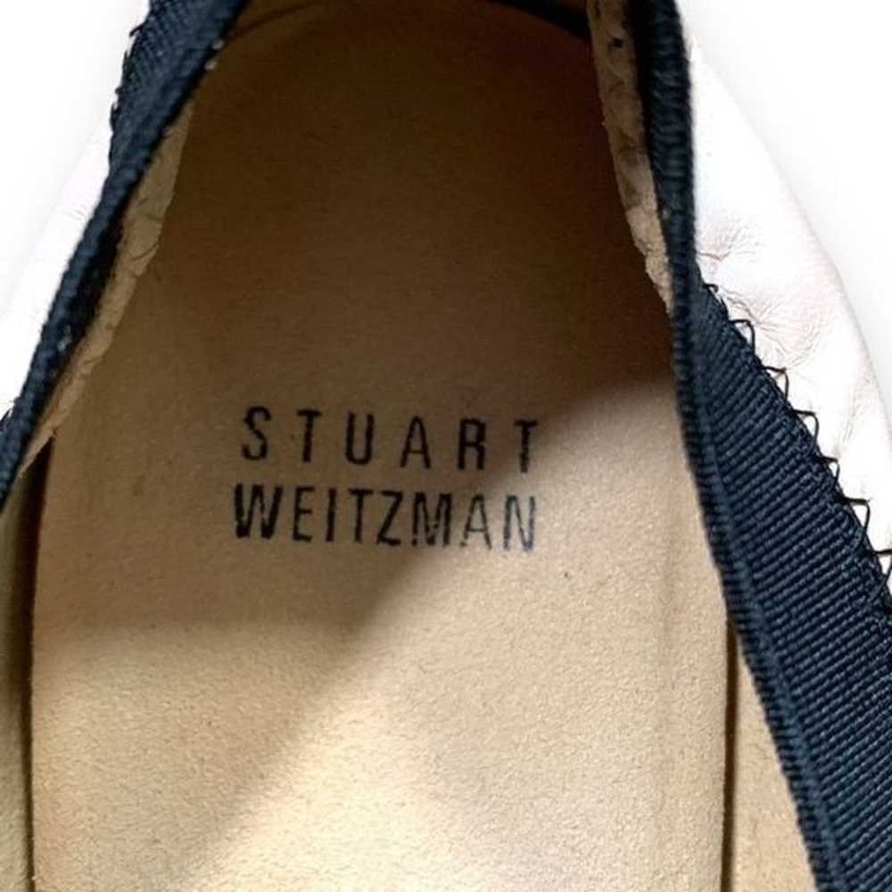 Stuart Weizmann Ballet Flat Shoes Cream Black Lea… - image 2