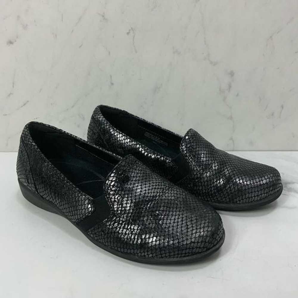 ARAVON black leather slip on shoes - image 1