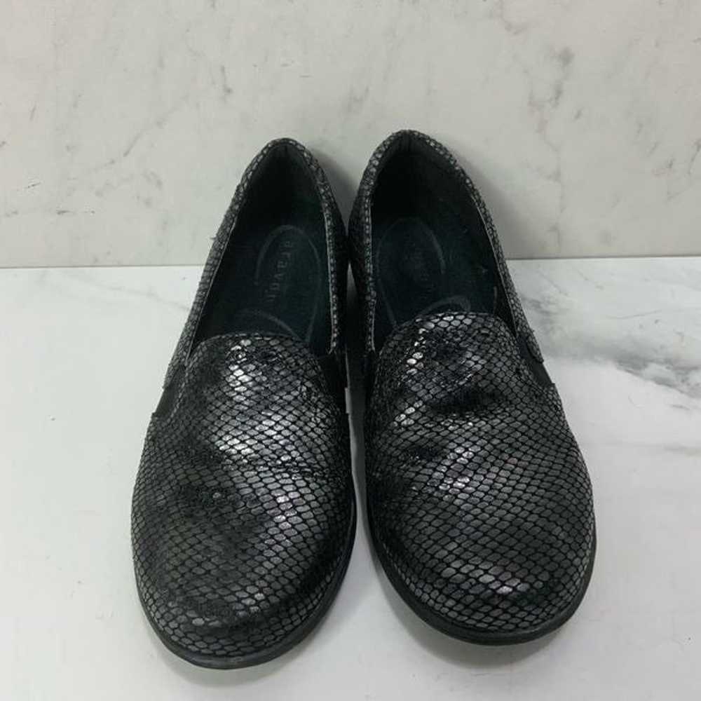 ARAVON black leather slip on shoes - image 2