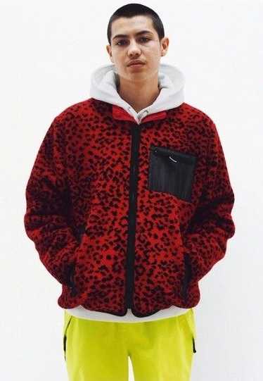 Supreme RED LEOPARD REVERSIBLE SUPREME JACKET FW17