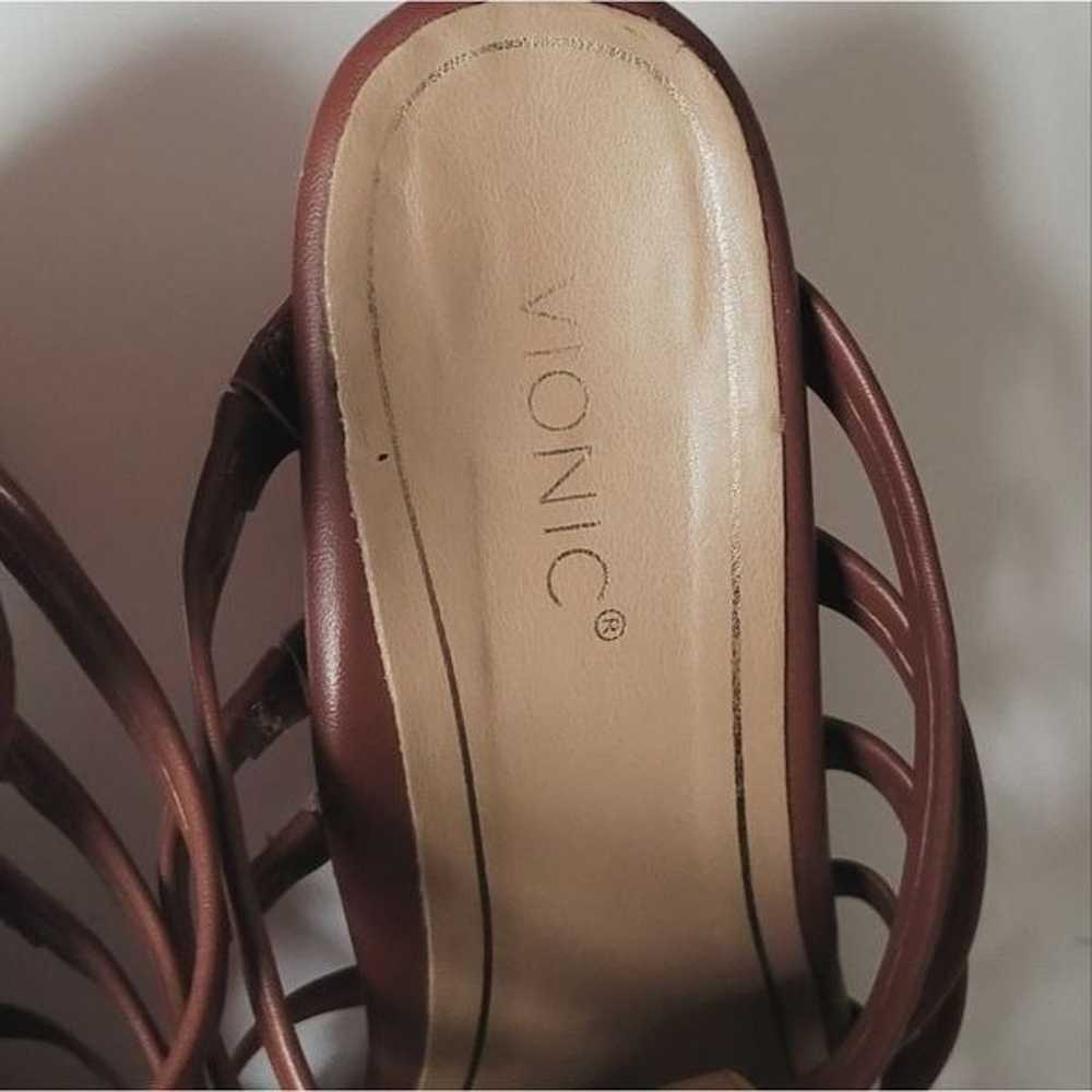 Vionic Sami Leather Strappy Block Heels Size 9 - image 5