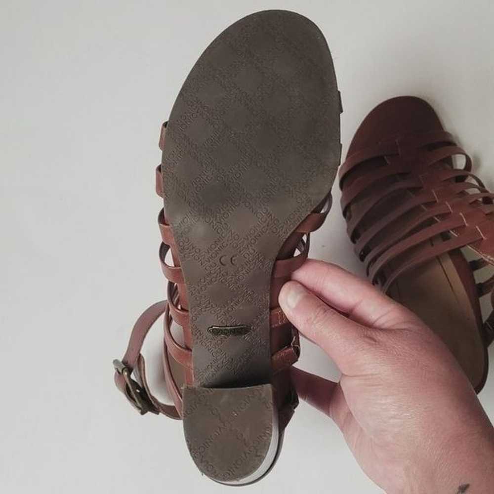 Vionic Sami Leather Strappy Block Heels Size 9 - image 7