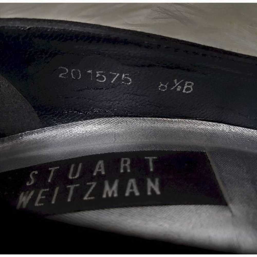 STUART WEITZMAN Black Matte Fabric Leather Sole R… - image 11