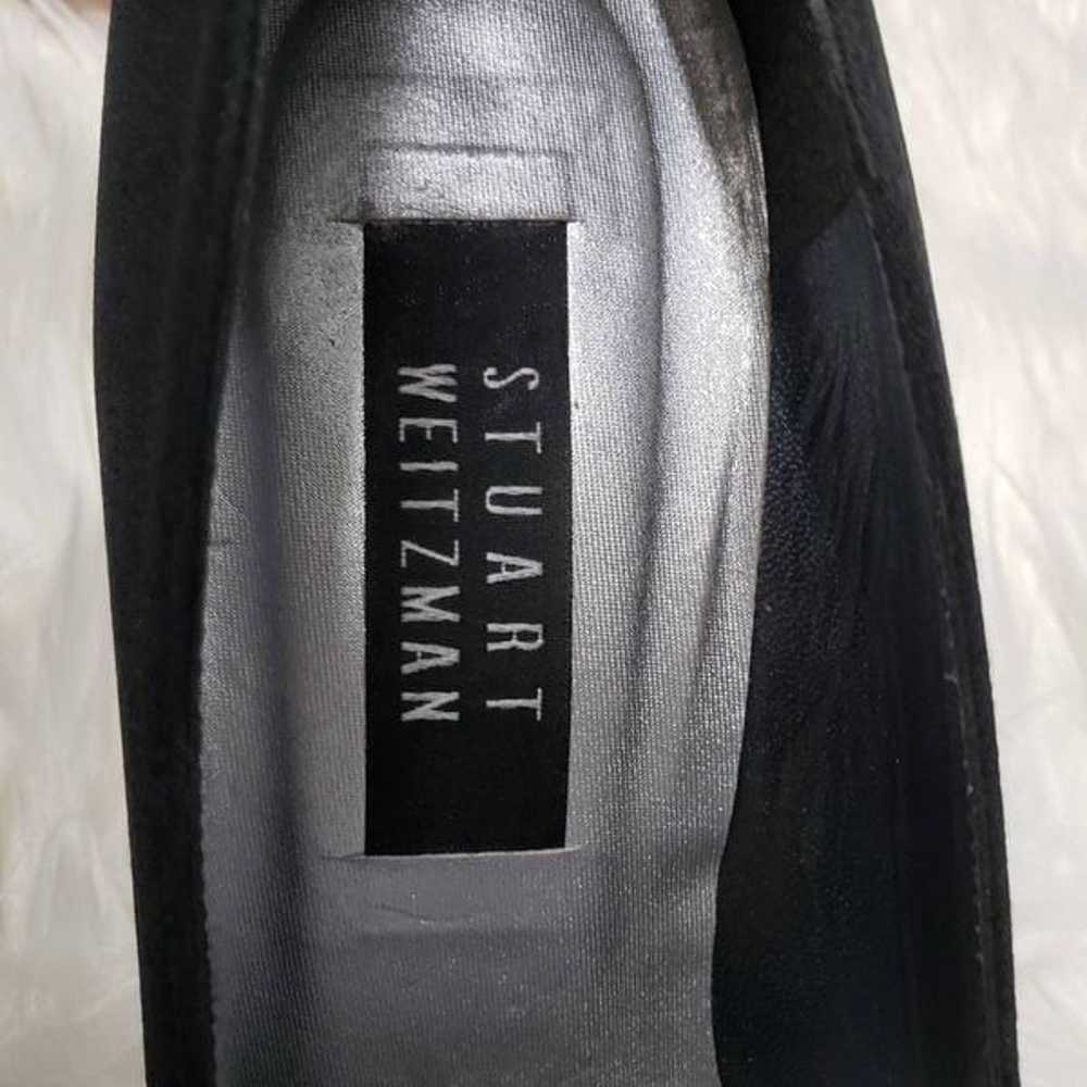 STUART WEITZMAN Black Matte Fabric Leather Sole R… - image 6