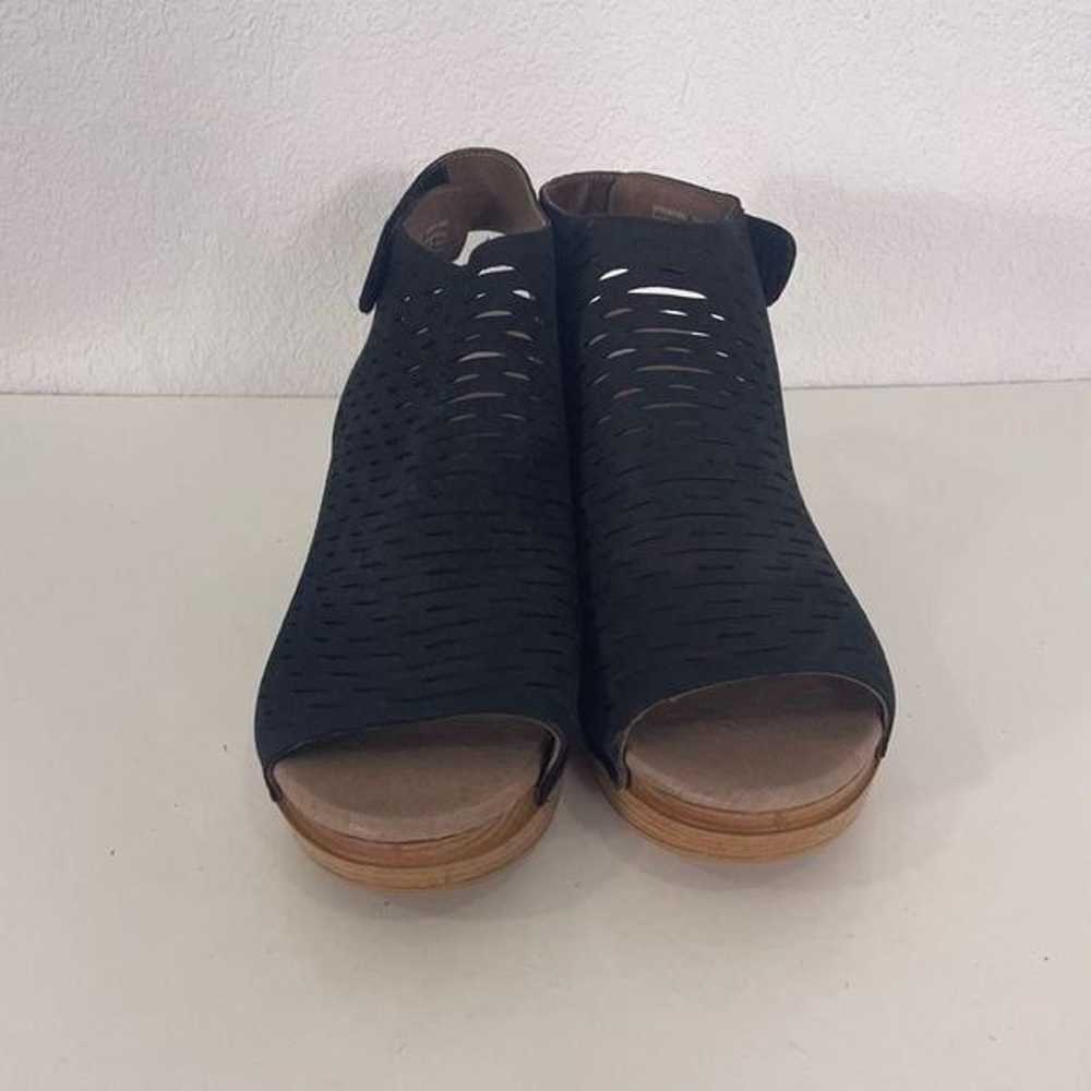 Dansko Black Perforated Block Clog Heels - image 4