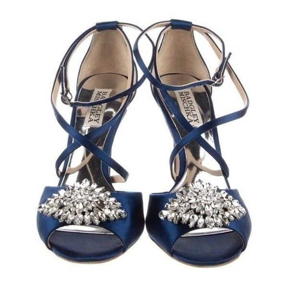 badgley mischka Authentic Royal Blue Silver Cryst… - image 3