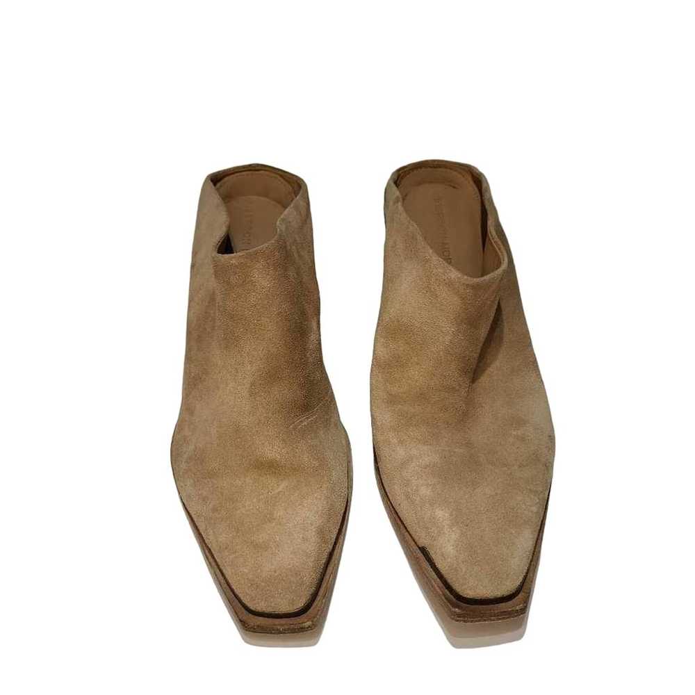 Sigerson Morrison Womens Mules Heel Brown Suede C… - image 1