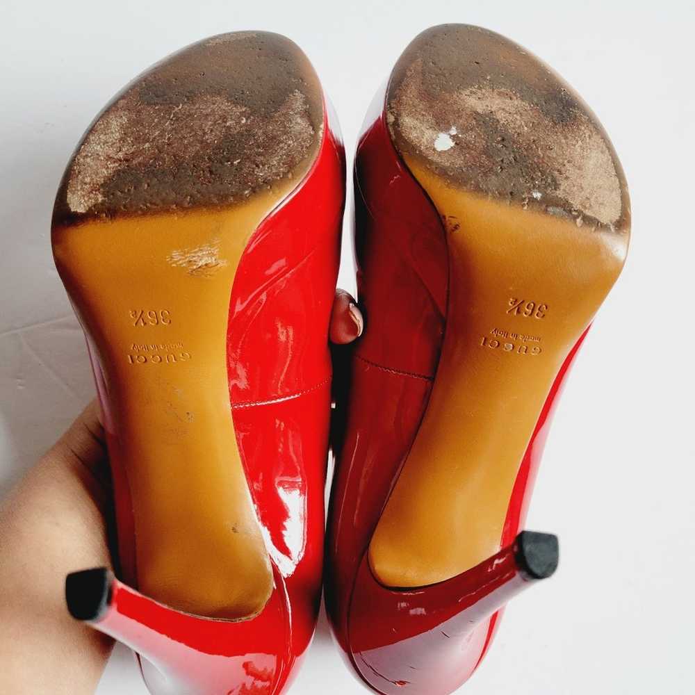 Gucci red platforms heel shoes AUTHENTIC! - image 3