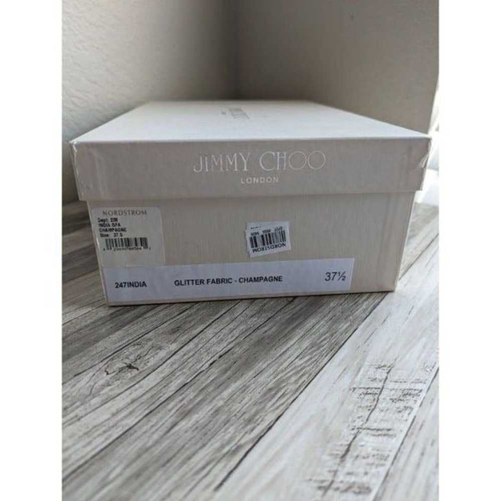 Jimmy Choo India champagne glitter strappy heels … - image 6